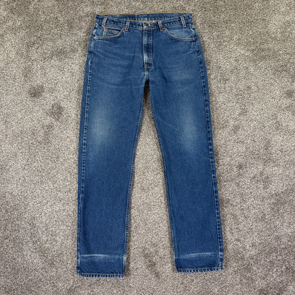 Vintage Levis 505 Orange Tab Jeans Mens 36x34 Medium Wash Straight Leg Fit 0997